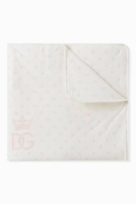 hover state of DG Crown Print Blanket  in Jersey 