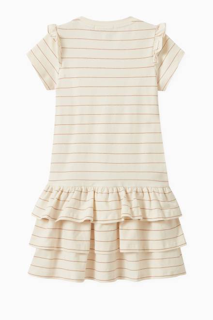hover state of Ruffle Logo Dress in Cotton Jersey   