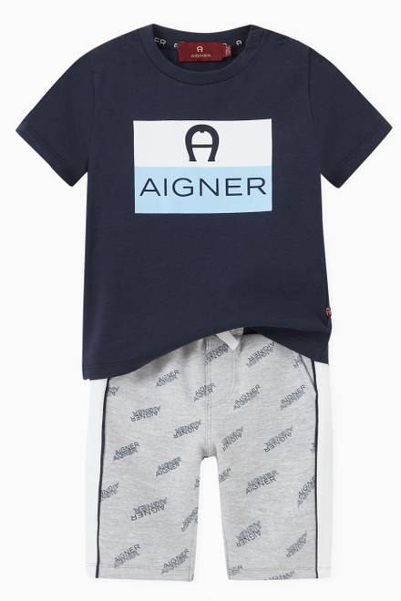 hover state of Allover Logo Shorts in Jersey