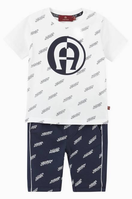 hover state of All-over Logo Shorts in Jersey   