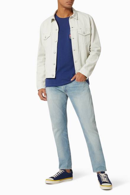 hover state of Trucker Jacket in Garment-dyed Cotton Denim