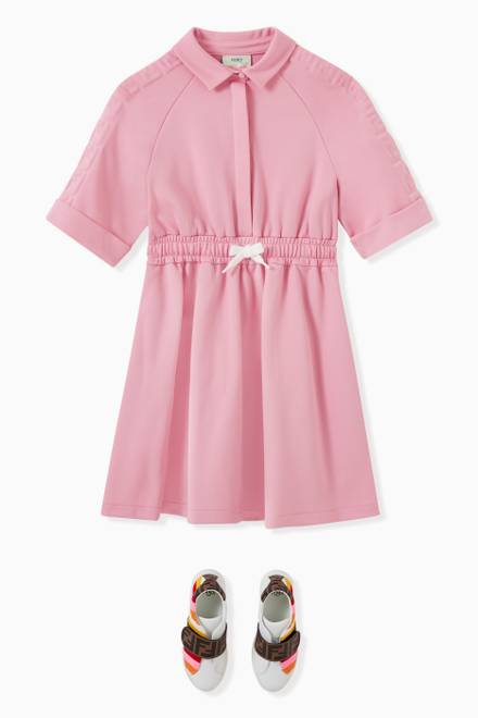 hover state of Drawstring Waist Shirt Dress in Cotton 