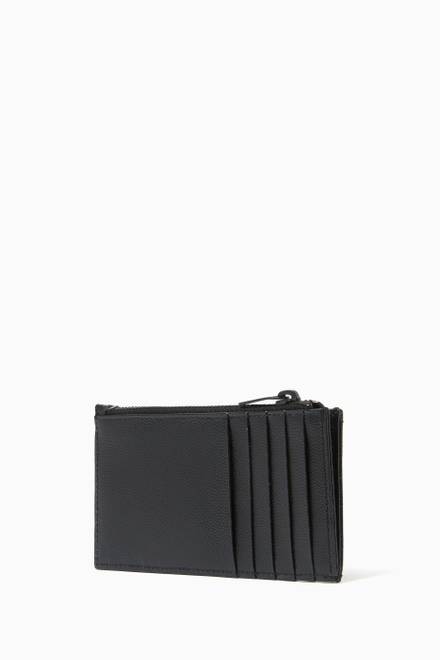 hover state of Cassandre Fragments Zip Card Case in Matelassé Leather      