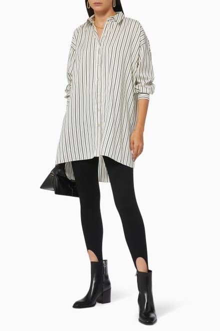 hover state of Sacali Striped Shirt in Silk 