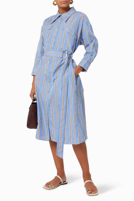 hover state of Boston Belted Shirtdress in Cotton  