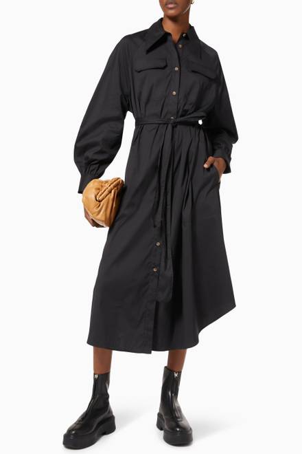 hover state of Franklin Raglan Shirt Dress in Cotton  
