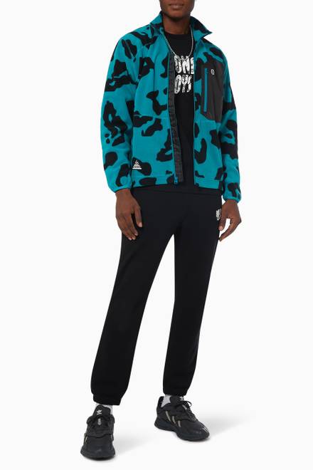 hover state of Leopard Print Zip-up Jacket in Fleece  