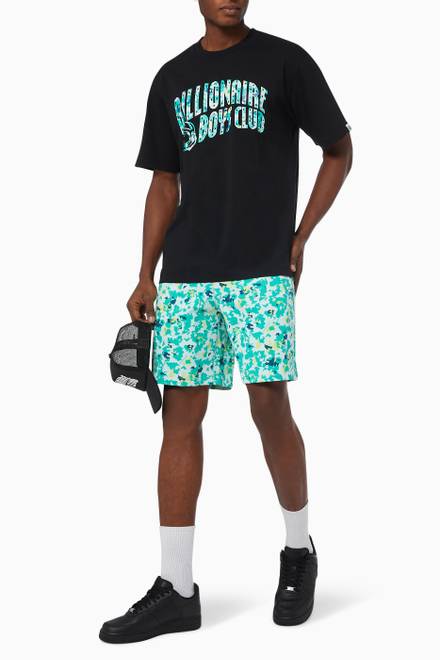 hover state of Camo Print Shorts in Cotton Jersey   