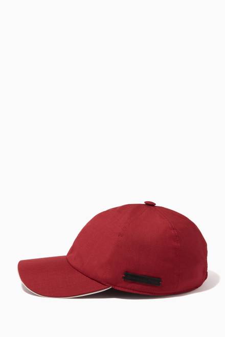 hover state of Baseball Cap in Smooth Fabric 