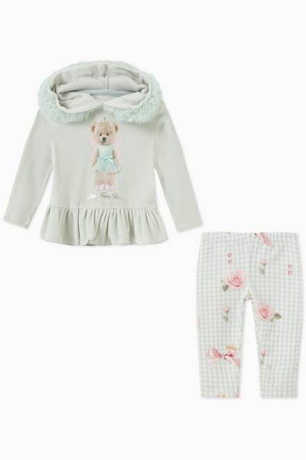 hover state of Hooded Cardigan & Leggings Set   