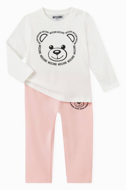hover state of Teddy Bear Logo Pants in Fleece