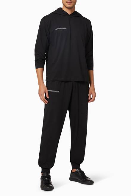 hover state of Lightweight Organic Cotton Loungewear Track Pants with C-FIBER™
