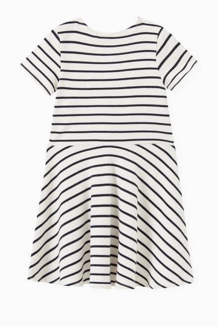 hover state of Stripes Dress with Knot in Cotton  