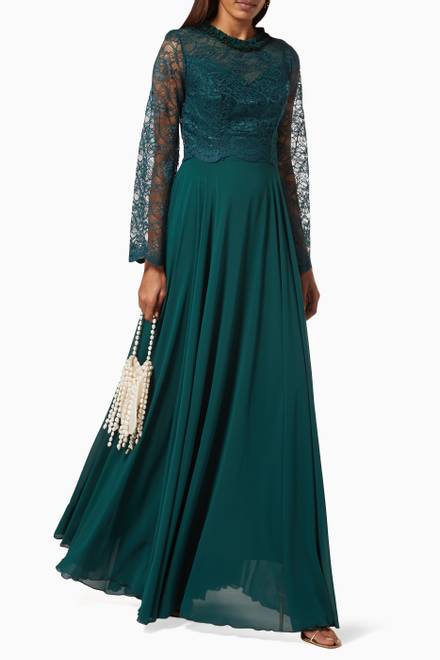hover state of Lace Long Sleeve Dress  