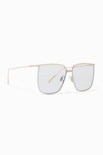 hover state of High to Low Square Sunglasses in Metal  
