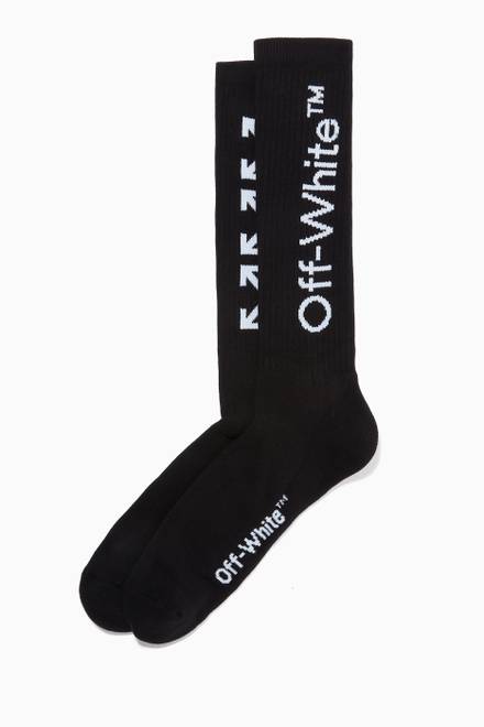 hover state of Arrows Mid Length Socks in Cotton    
