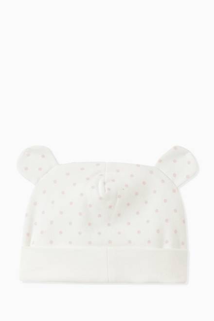 hover state of Teddy Bear Hat with Ears in Interlock 