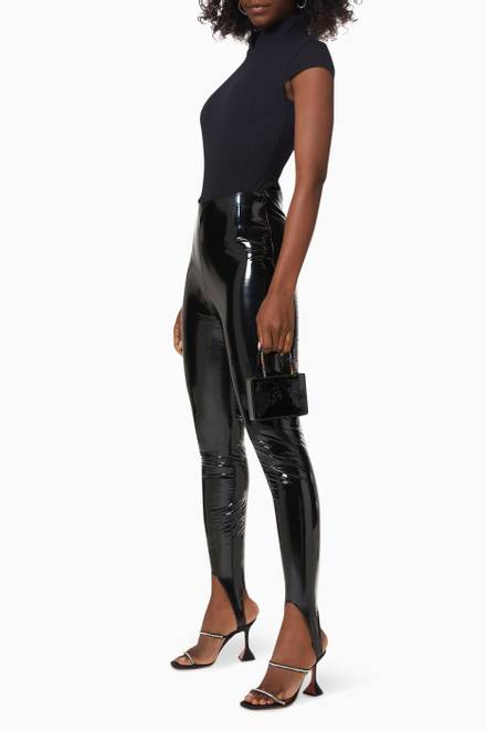 hover state of Stirrup Leggings in Latex       