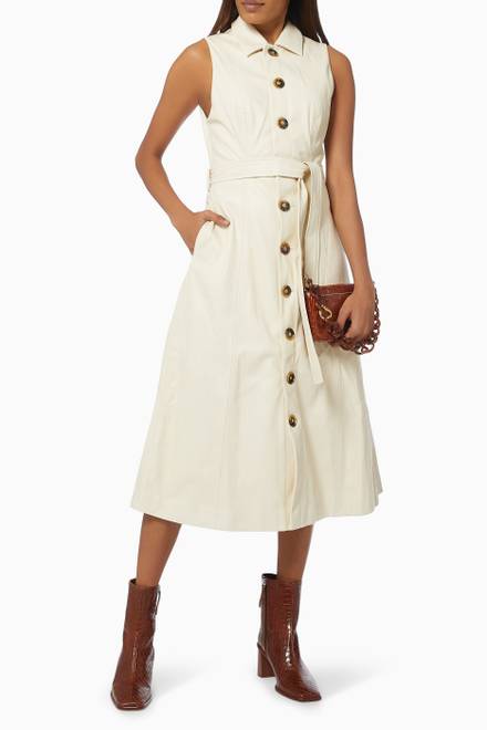 hover state of The Bayview Shirt Dress in Cotton   