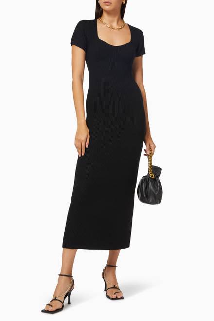 hover state of Camden Dress in Ribbed Knit