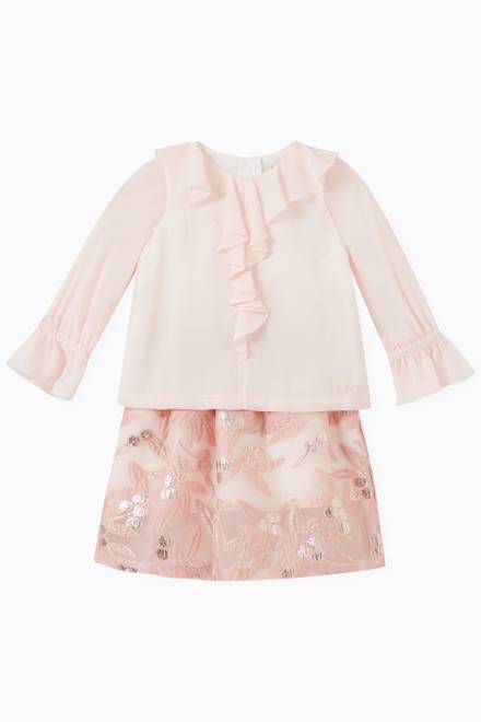 hover state of Gathered Floral Skirt in Organza  