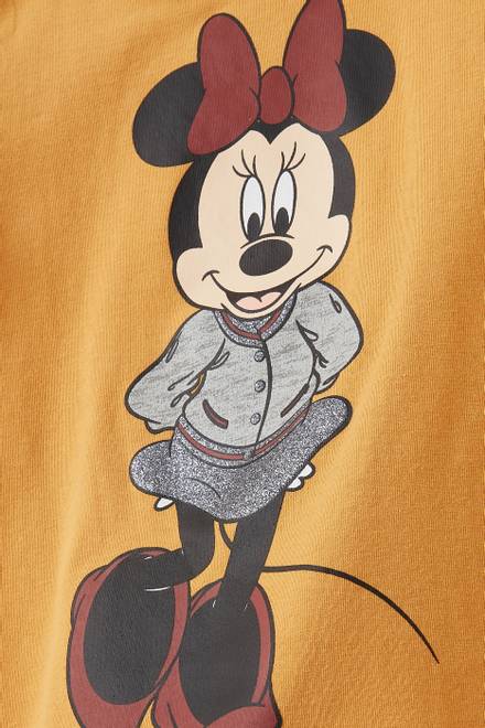 hover state of Minnie Mouse Print T-shirt in Stretch Cotton   