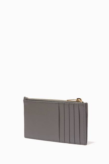hover state of Cassandre Fragments Zip Card Case in Matelassé Leather         