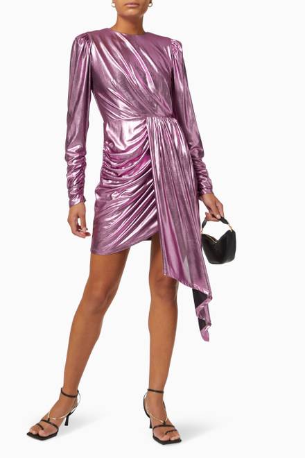 hover state of Avalee Dress in Metallic Fabric  