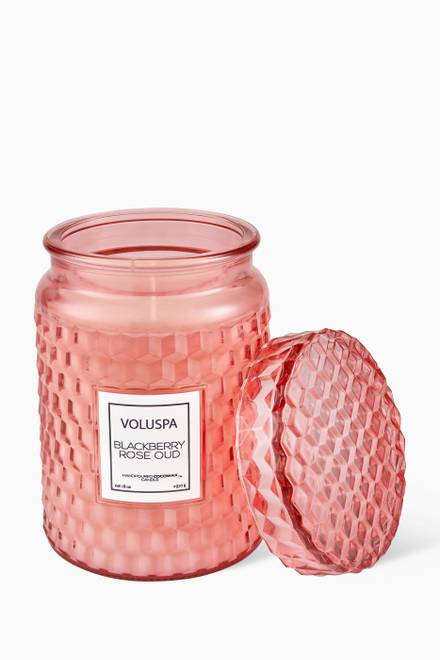 hover state of Blackberry Rose Oud Large Jar Candle, 510g