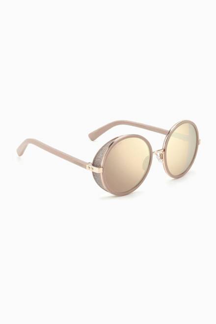 hover state of Andie Round Frame Sunglasses in Acetate           