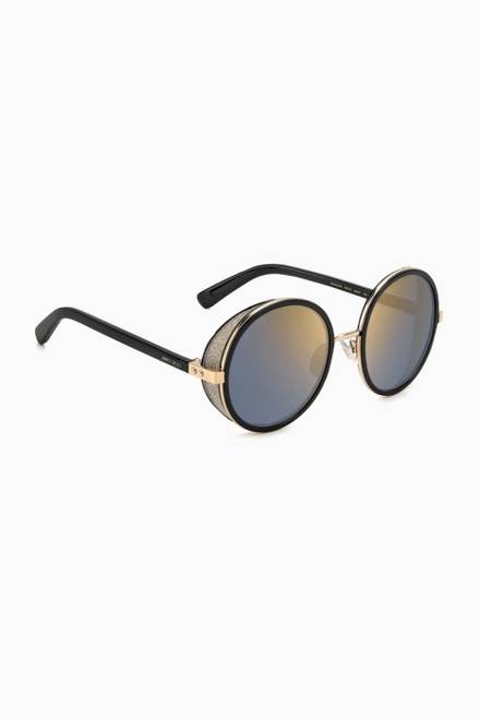 hover state of Andie Round Sunglasses in Metal  