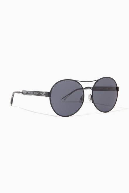 hover state of Yann Round Aviator Sunglasses in Metal  