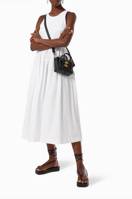 hover state of Belted Dress in Cotton Poplin 