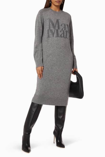 hover state of Cursore Dress in Wool & Cashmere  
