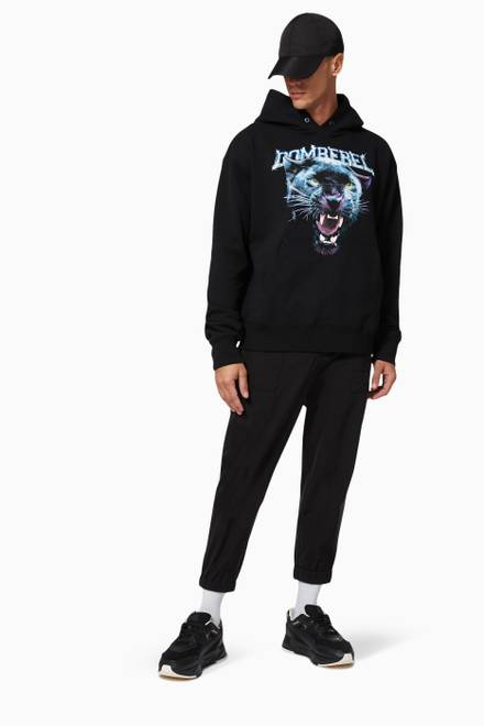 hover state of Panther Pullover Hoodie in Cotton 
