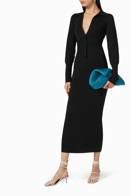 hover state of Bornos Long Dress in Rib Knit 