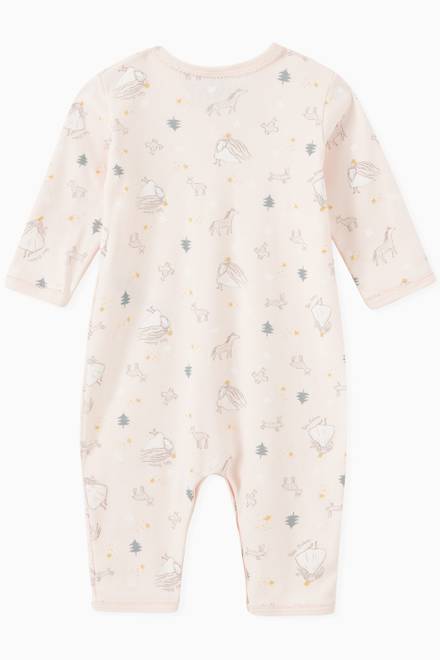 hover state of Sleepsuit in Princess Patterned Cotton 
