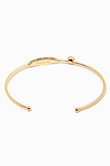 hover state of Ara Pearl June Birthstone Bangle in 18kt Yellow Gold   