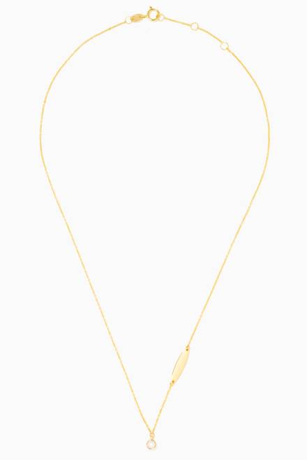hover state of Ara Pearl June Birthstone Necklace in 18kt Yellow Gold 