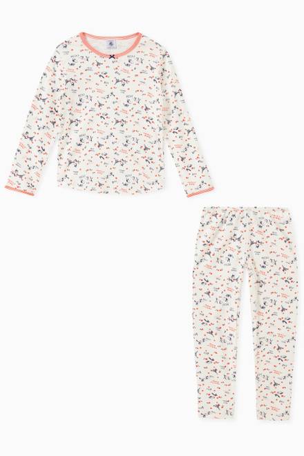 hover state of Pyjama in Paris Print Organic Cotton Rib Knit 
