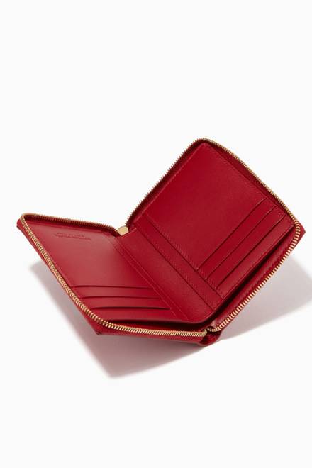 hover state of Zip-around Wallet in Intrecciato Nappa       