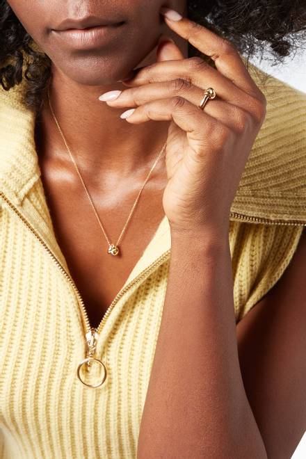 hover state of Knot Necklace in Yellow Gold Vermeil 