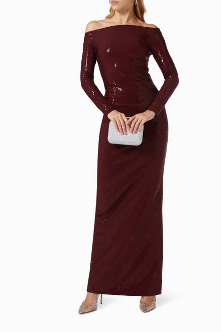 hover state of Ruby Maxi Dress in Sequin Knit  