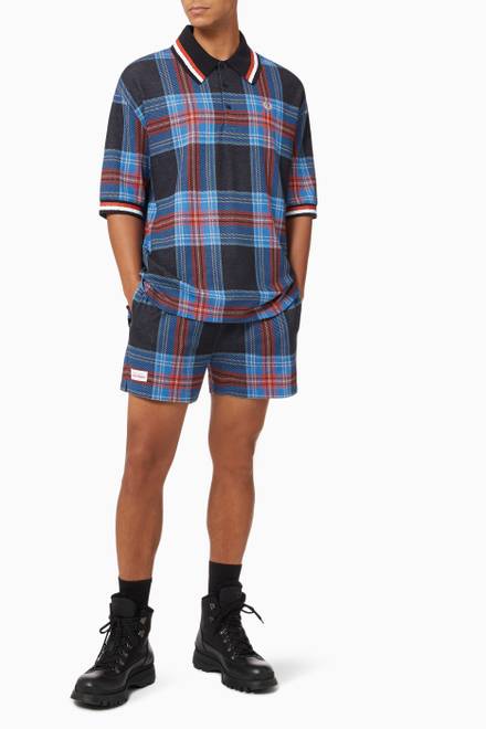 hover state of x LOVERBOY Tartan Piqué Shorts   