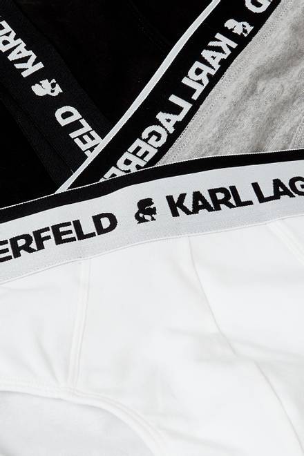 hover state of Karl Lagerfeld Logo Brief in Jersey, Set of 3  