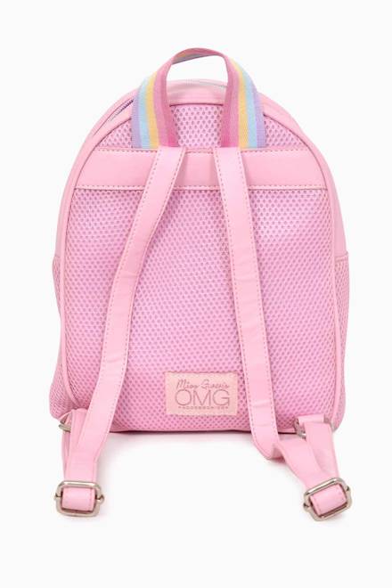 hover state of Mini Miss Bella Flower Crown Heart Printed Backpack  