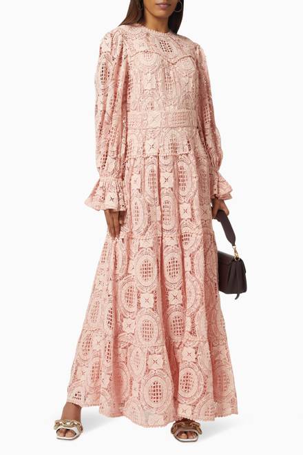 hover state of Zatana Dress in Cotton Lace      