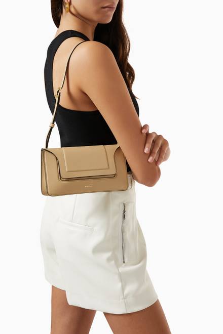 hover state of Penelope Mini Shoulder Bag in Calfskin Leather    