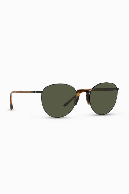 hover state of Round Sunglasses in Metal & Acetate    