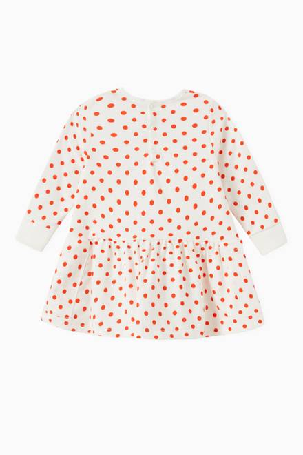 hover state of Polka Dot Pattern Dress in Cotton Fleece 